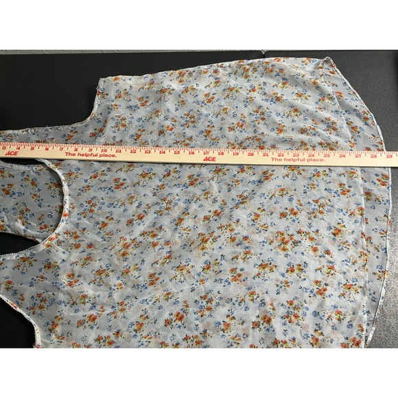 Vintage Aerie Tank Top Sz XL Sheer Bohemian Floral Print Flowy Festival‎ Rodeo - Picture 8 of 9